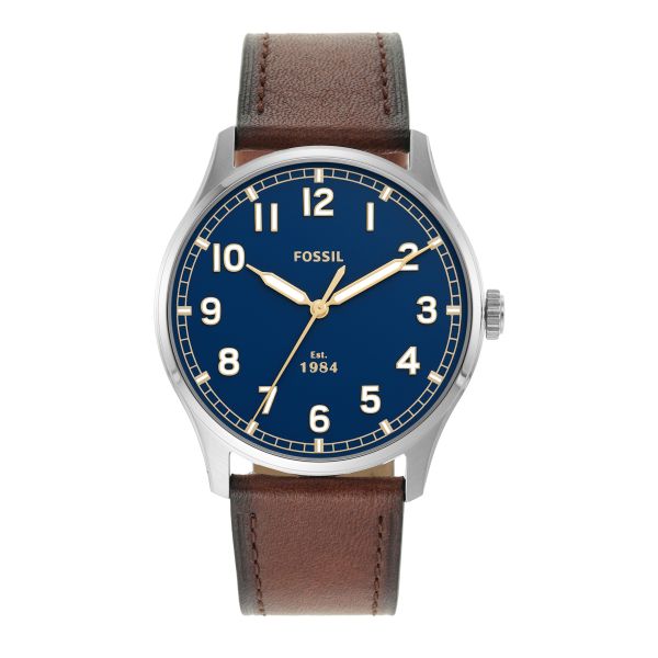 Fossil Men's Brown Leather Watch - FS5923